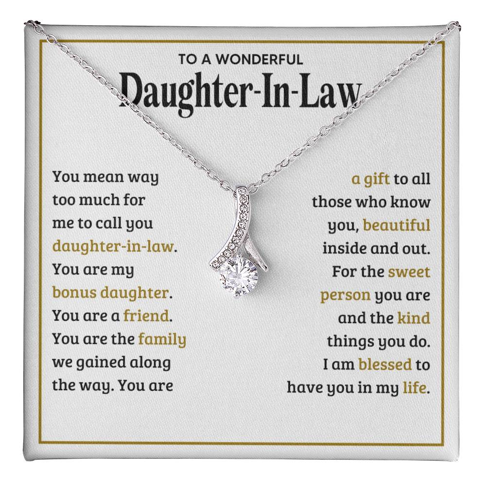 TO MY DAUGHTER IN LAW SWEET PERSON ALLURING BEAUTY NECKLACE GIFT SET