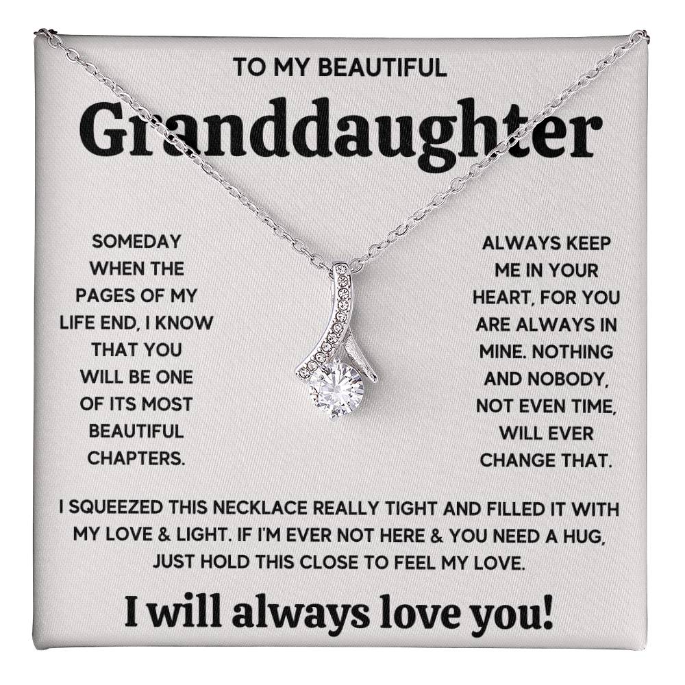 TO MY GRANDDAUGHTER SQUEEZED GOLD ALLURING NECKLACE GIFT SET