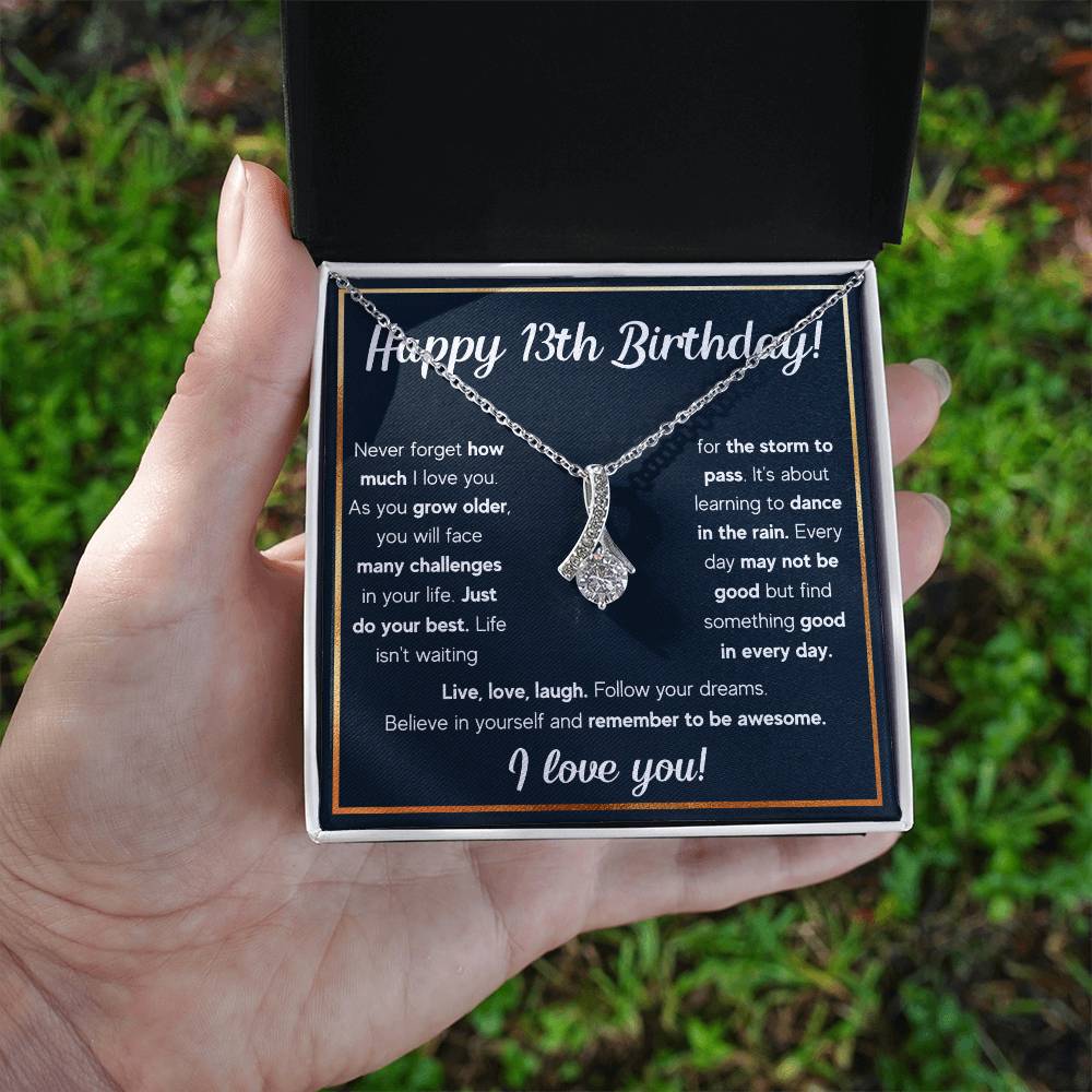 13TH BIRTHDAY RAIN ALLURING BEAUTY NECKLACE GIFT SET