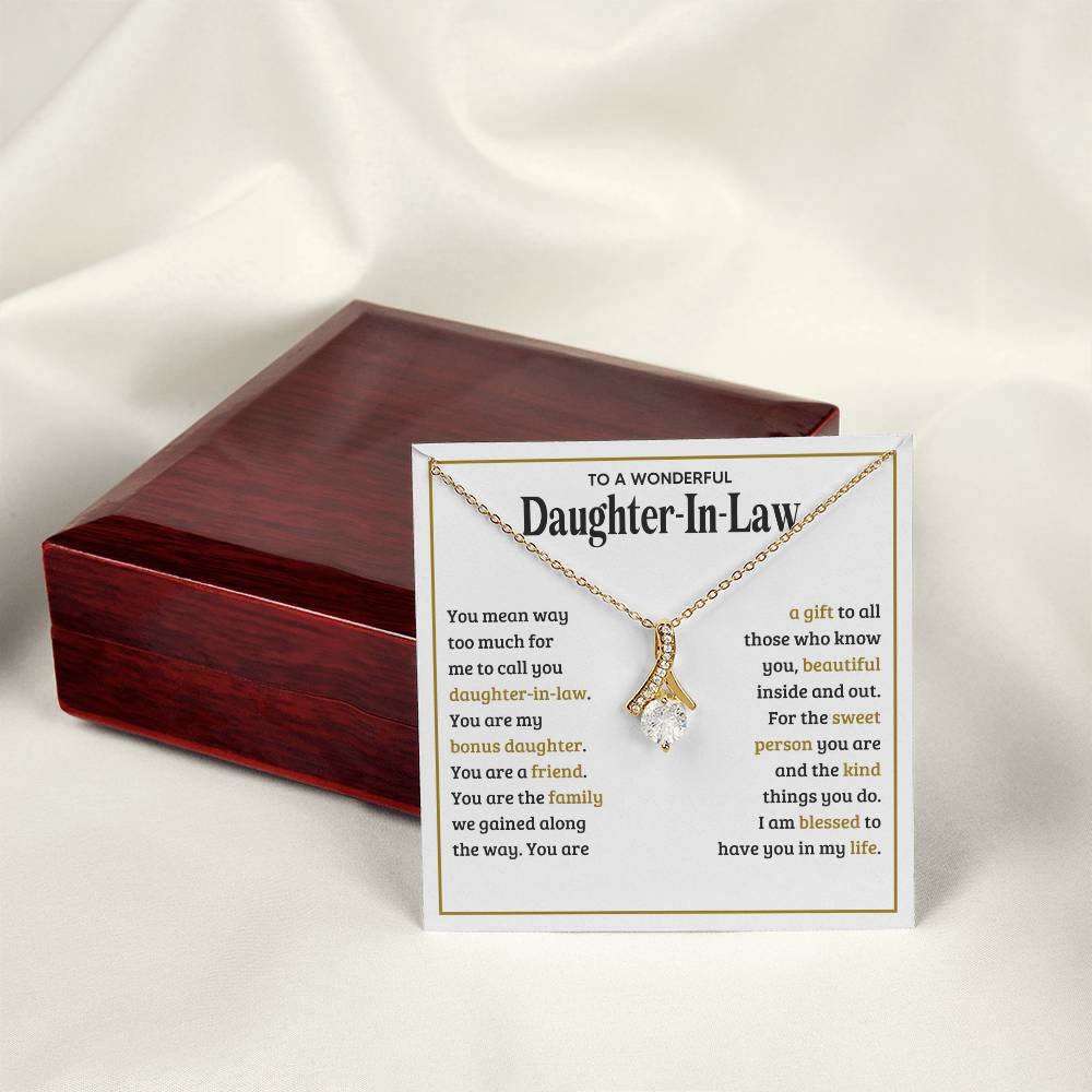 TO MY DAUGHTER IN LAW SWEET PERSON ALLURING BEAUTY NECKLACE GIFT SET