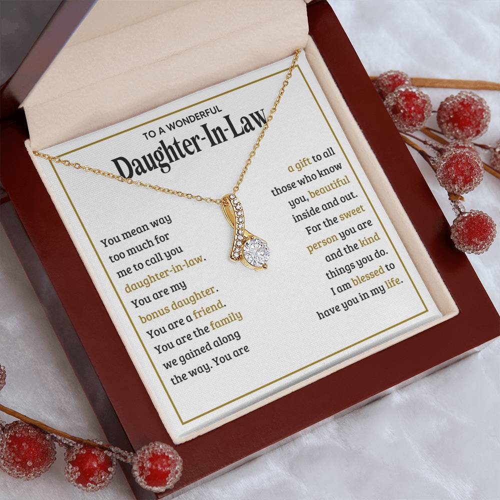 TO MY DAUGHTER IN LAW SWEET PERSON ALLURING BEAUTY NECKLACE GIFT SET
