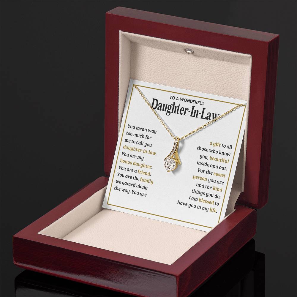 TO MY DAUGHTER IN LAW SWEET PERSON ALLURING BEAUTY NECKLACE GIFT SET