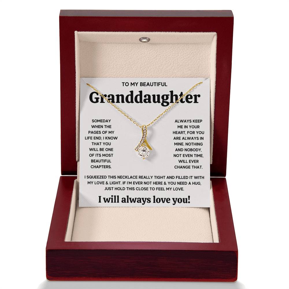TO MY GRANDDAUGHTER SQUEEZED GOLD ALLURING NECKLACE GIFT SET