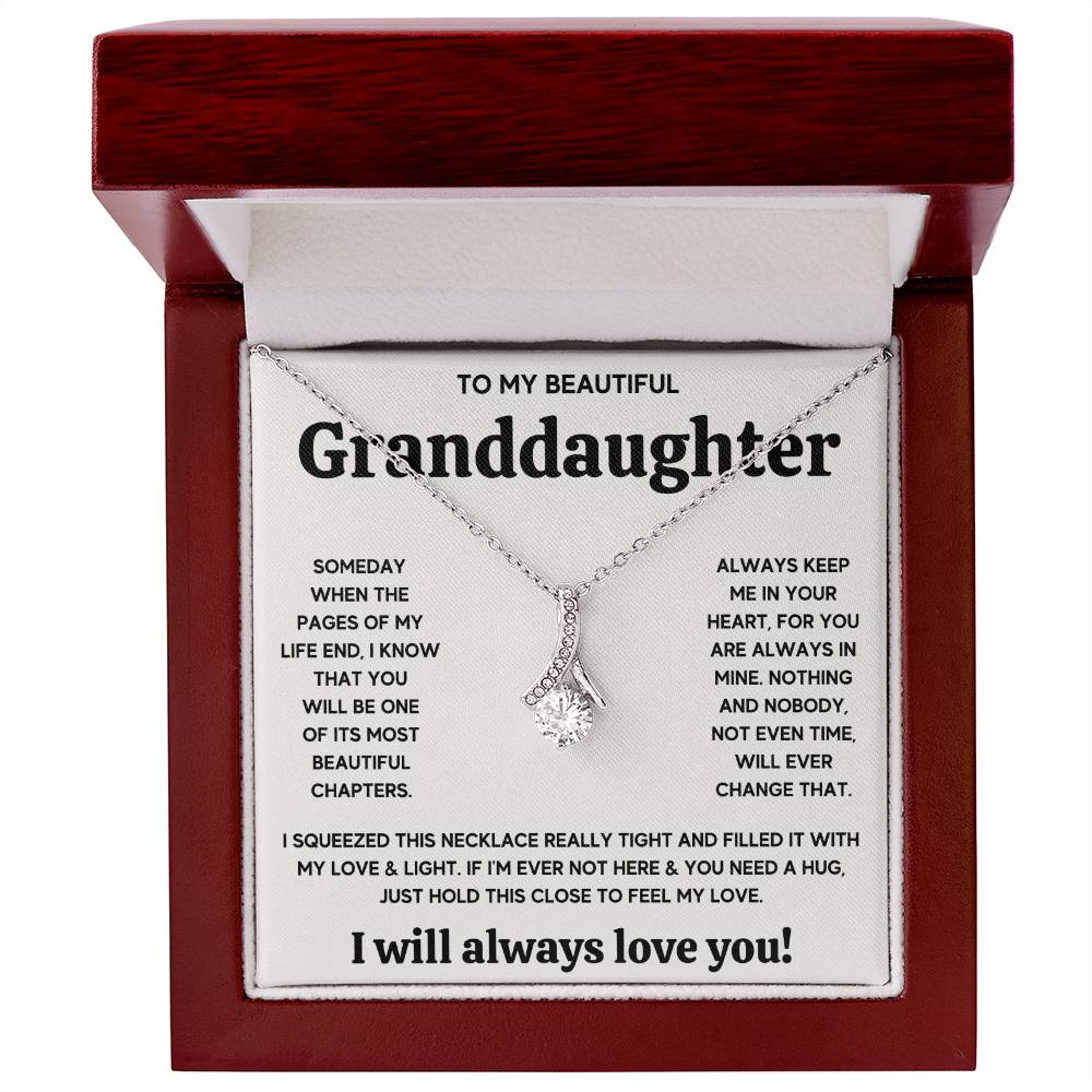 TO MY GRANDDAUGHTER SQUEEZED GOLD ALLURING NECKLACE GIFT SET