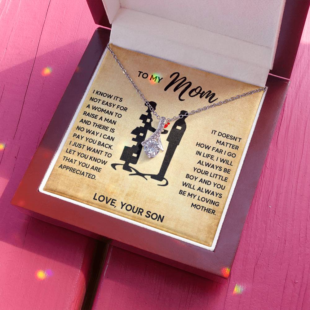 TO MY MOM LITTLE BOY ALLURING NECKLACE GIFT SET