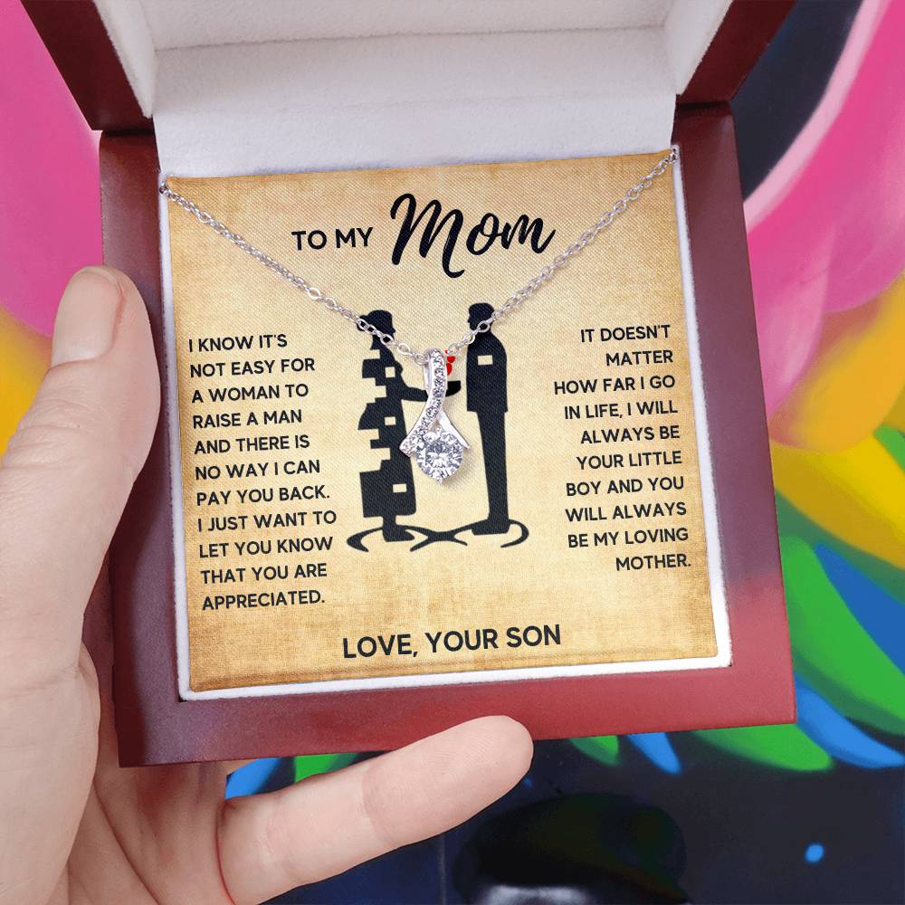 TO MY MOM LITTLE BOY ALLURING NECKLACE GIFT SET