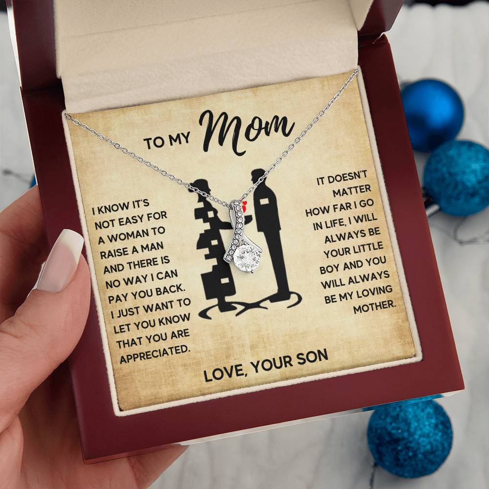 TO MY MOM LITTLE BOY ALLURING NECKLACE GIFT SET
