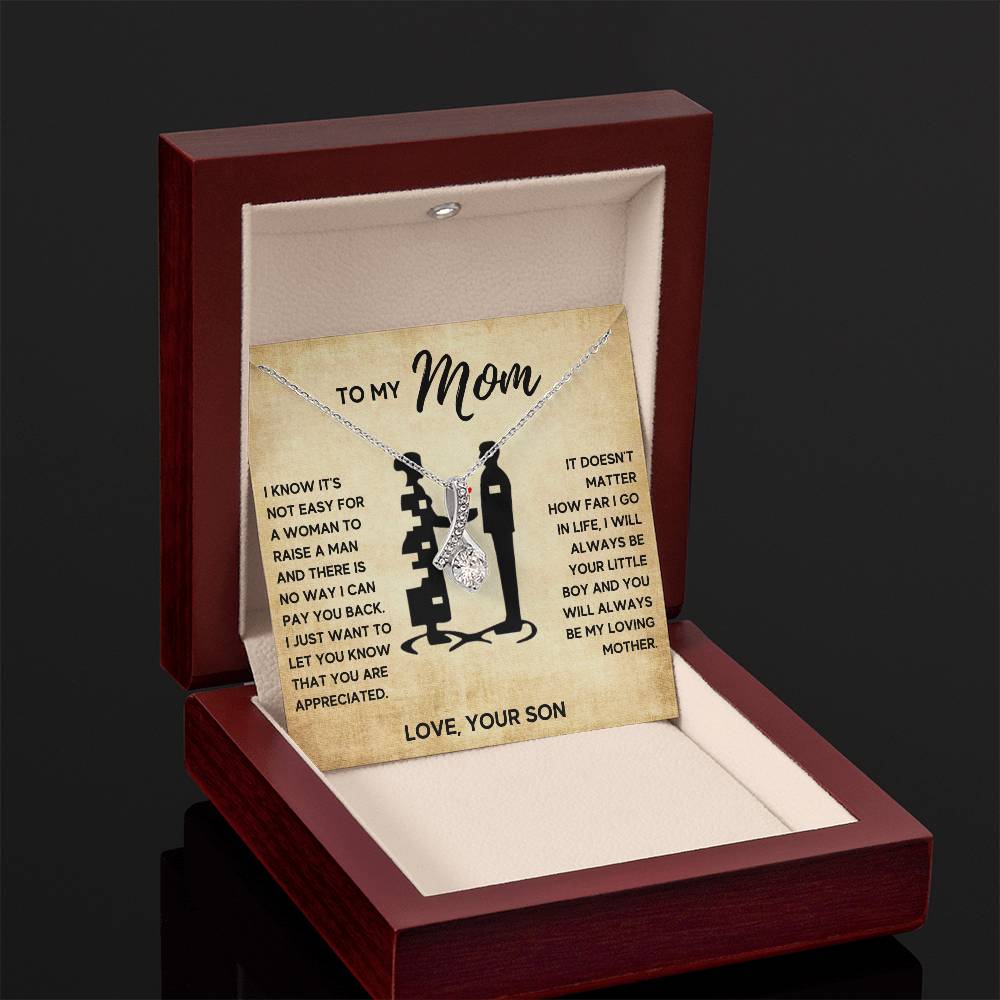 TO MY MOM LITTLE BOY ALLURING NECKLACE GIFT SET