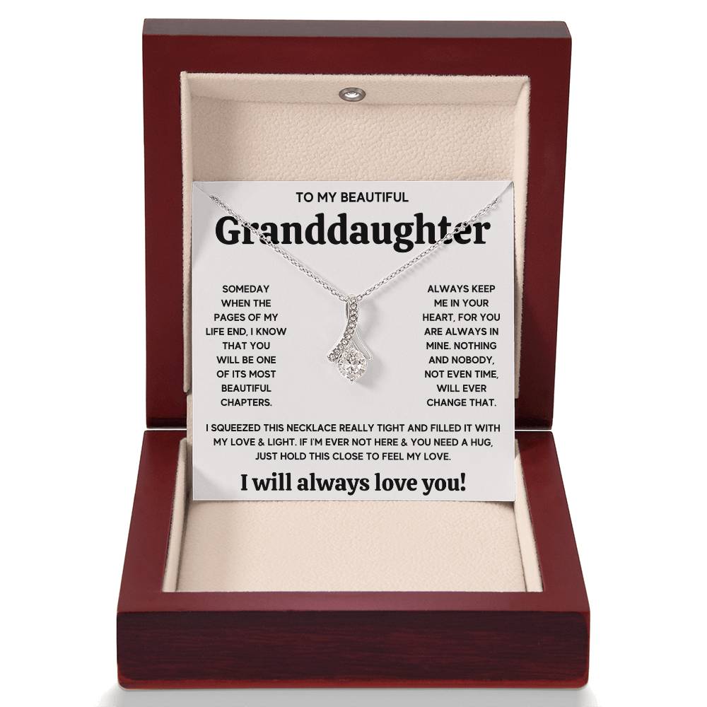 TO MY GRANDDAUGHTER SQUEEZED GOLD ALLURING NECKLACE GIFT SET