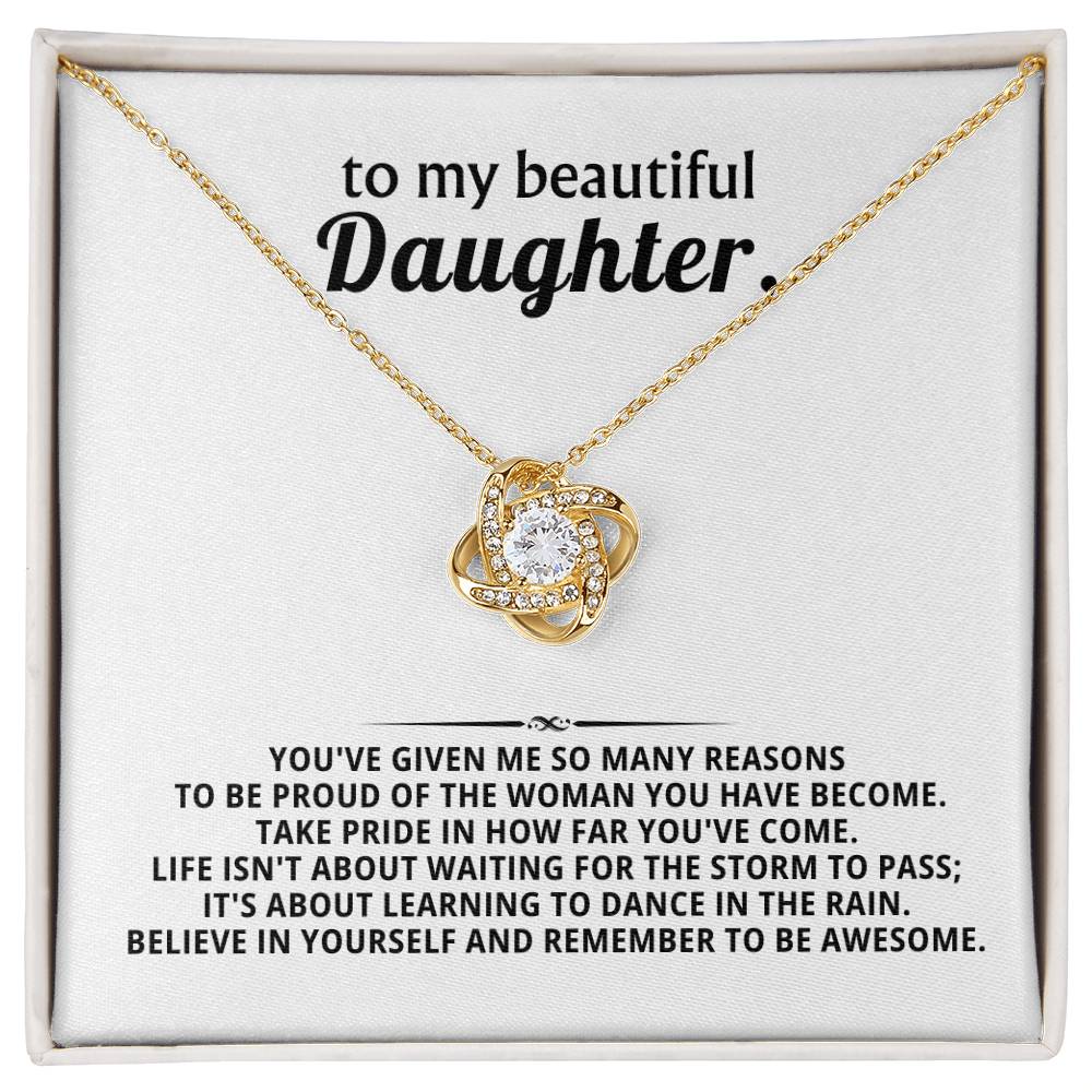 To my beautiful Daughter,  proud of the woman you have become