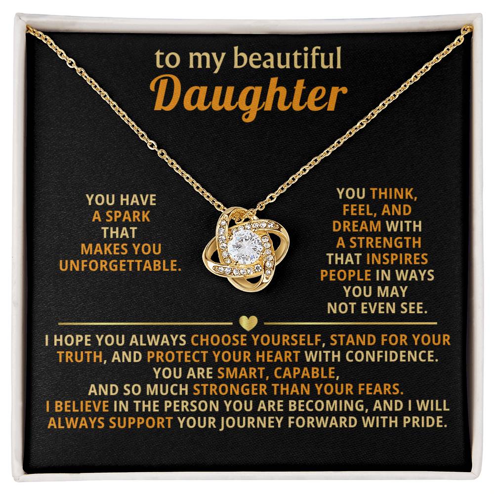 To my beautiful Daughter,You have a spark that makes you unforgettable