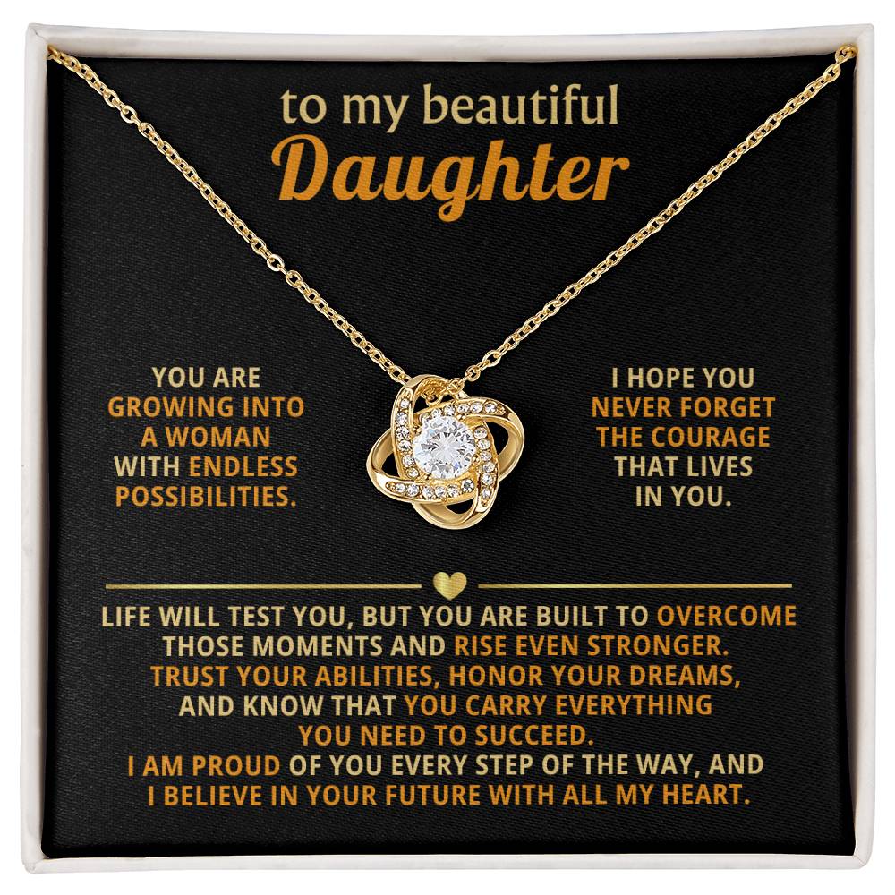 To my beautiful Daughter,You are growing into a woman with endless possibilities