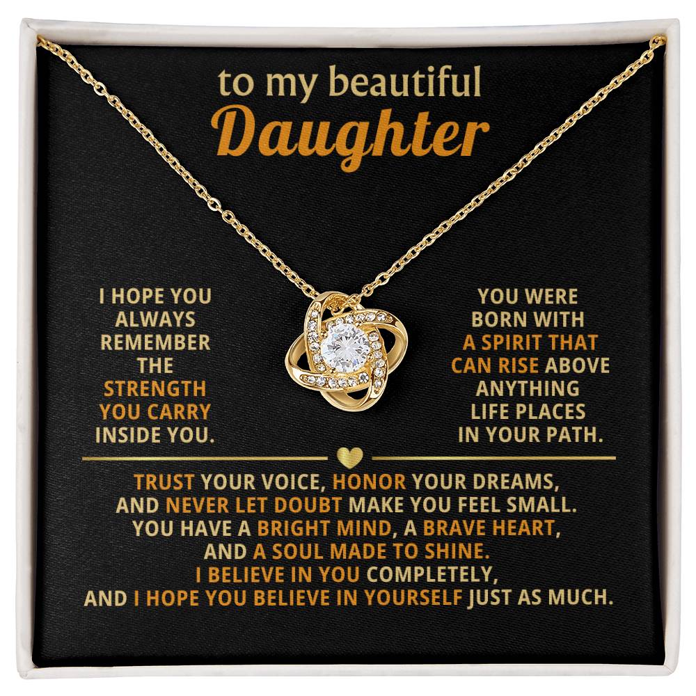 To my beautiful Daughter, Trust your voice, honor your dreams