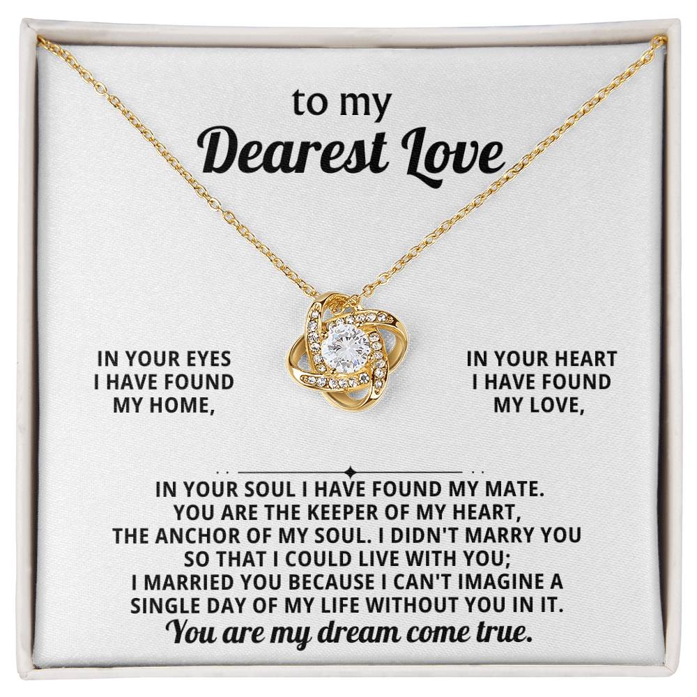 My Dearest Love, in your eyes I have found my home