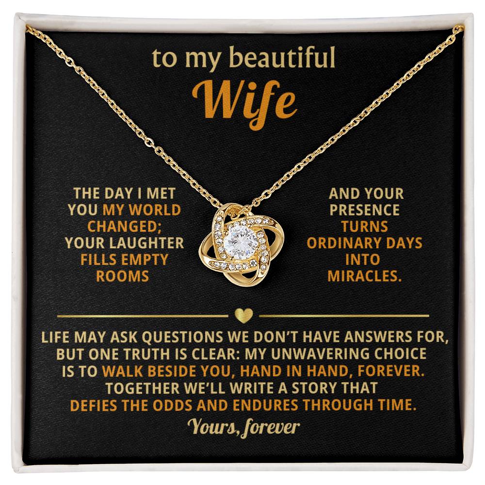 To my beautiful Wife, The day I met you my world changed