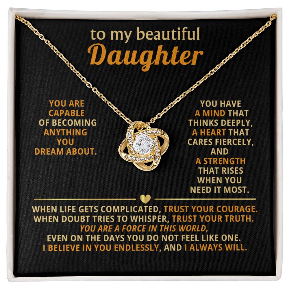 To my beautiful Daughter,You are capable of becoming anything you dream about