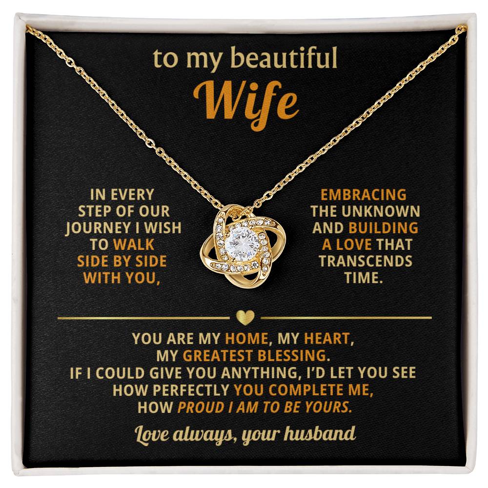 To my beautiful Wife,  In every step of our journey I wish to walk side by side with you