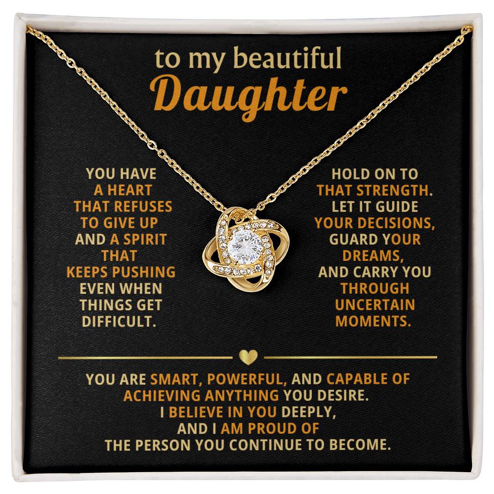 To my beautiful Daughter,I believe in you deeply