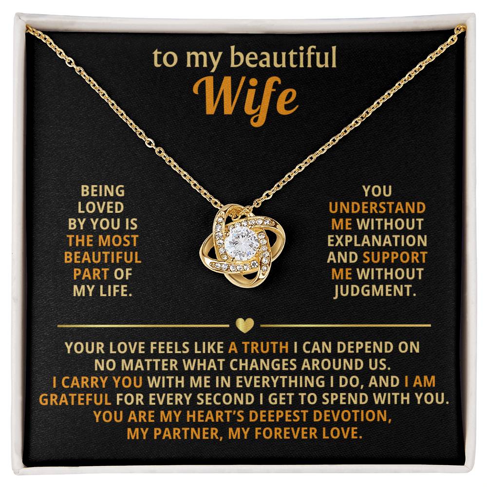 To my beautiful wife, Being loved by you is the most beautiful part of my life