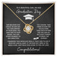 GRADUATION FOR HER SQUEEZED  LOVE KNOT NECKLACE