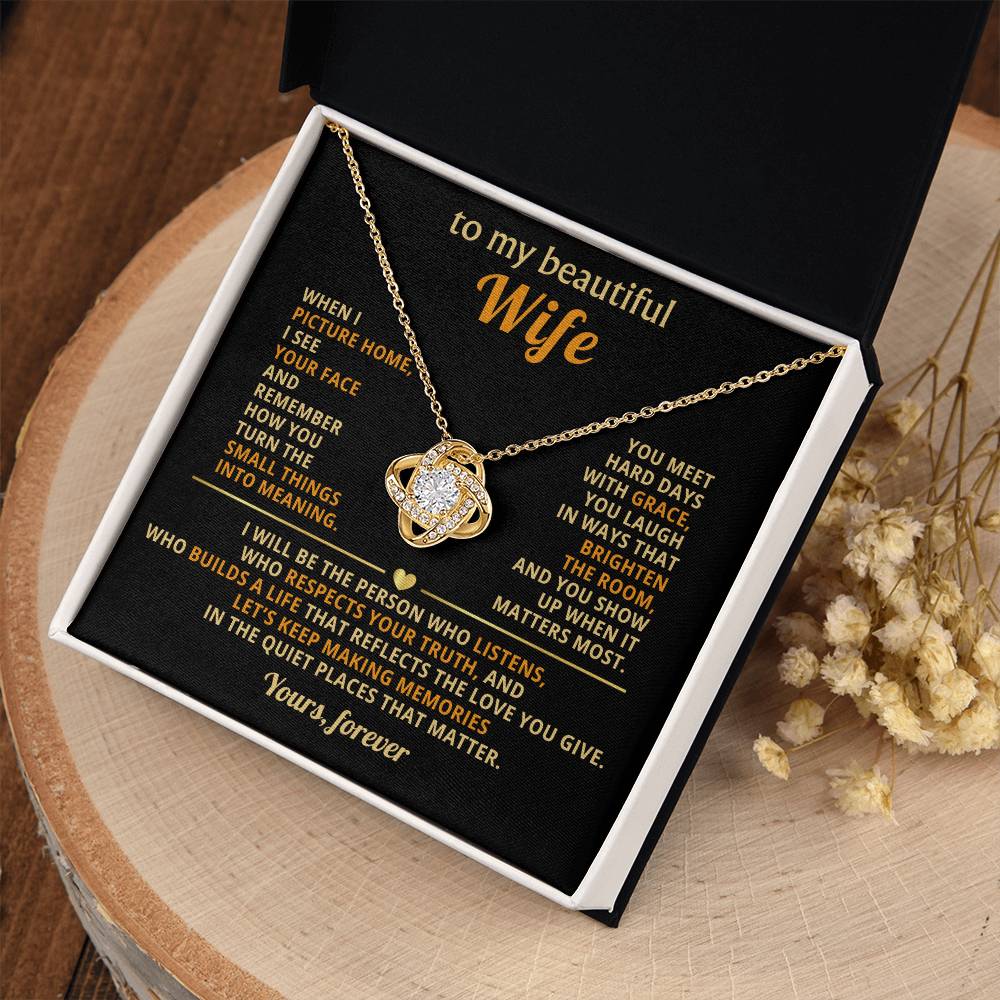 To my beautiful Wife, I see your face and remember how you turn the small things into meaning