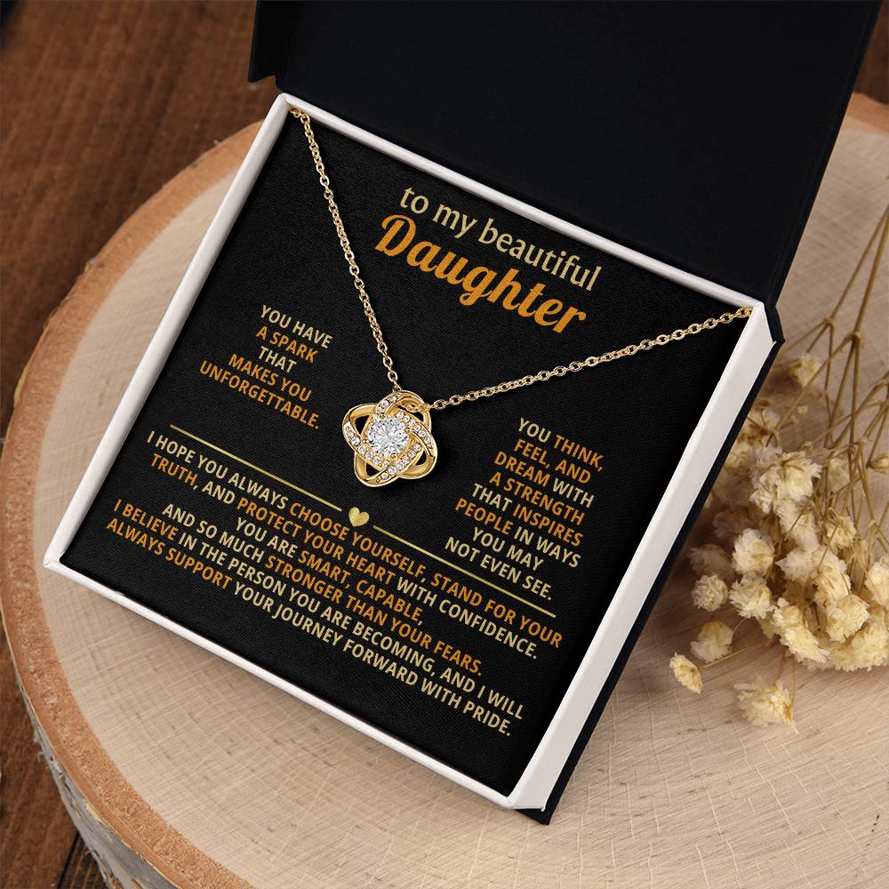 To my beautiful Daughter,You have a spark that makes you unforgettable