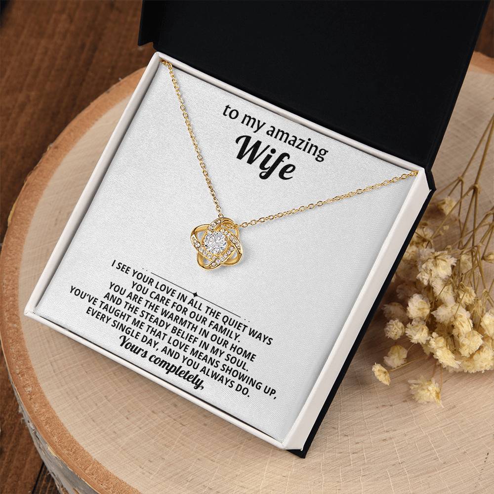 To my amazing wife, I see your love in all the quiet ways you care for our family