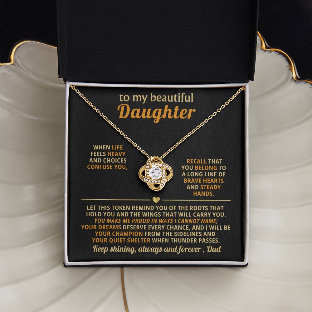 To my beautiful Daughter, I will be your champion from the sidelines