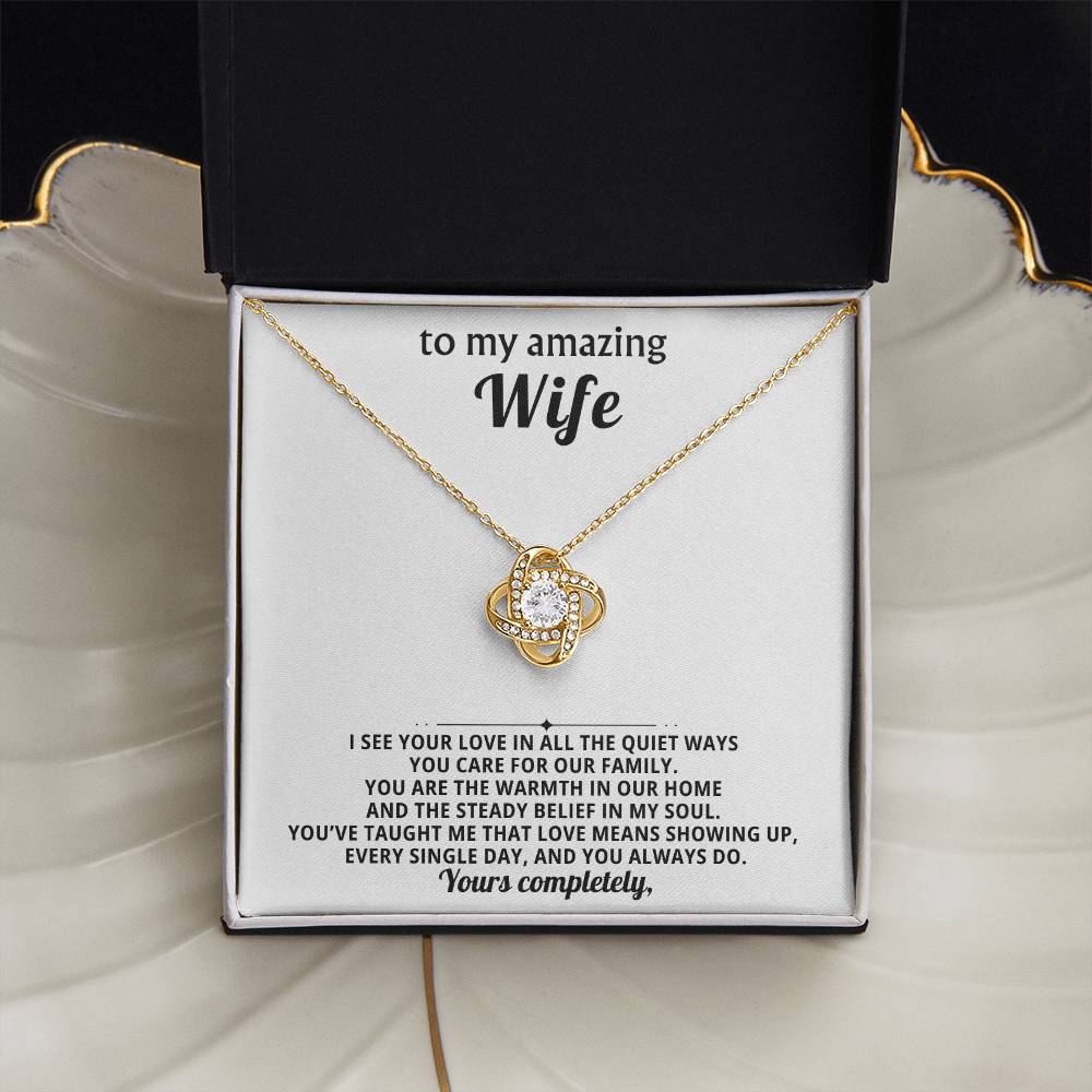 To my amazing wife, I see your love in all the quiet ways you care for our family