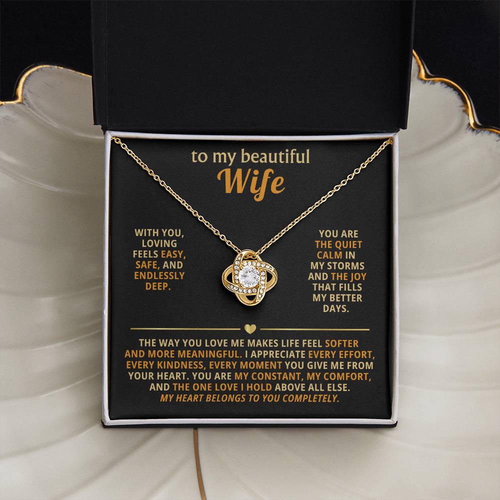 To my beautiful wife, The way you love me makes life feel softer and more meaningful