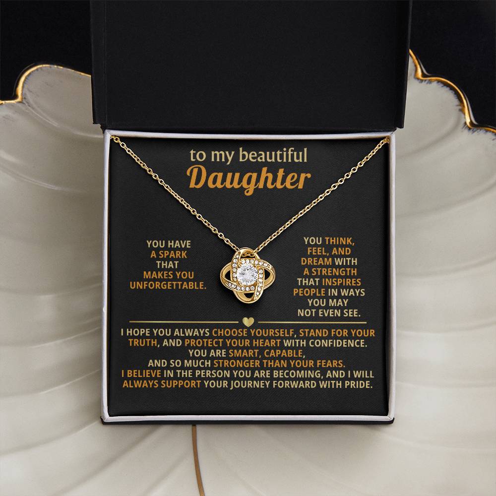 To my beautiful Daughter,You have a spark that makes you unforgettable