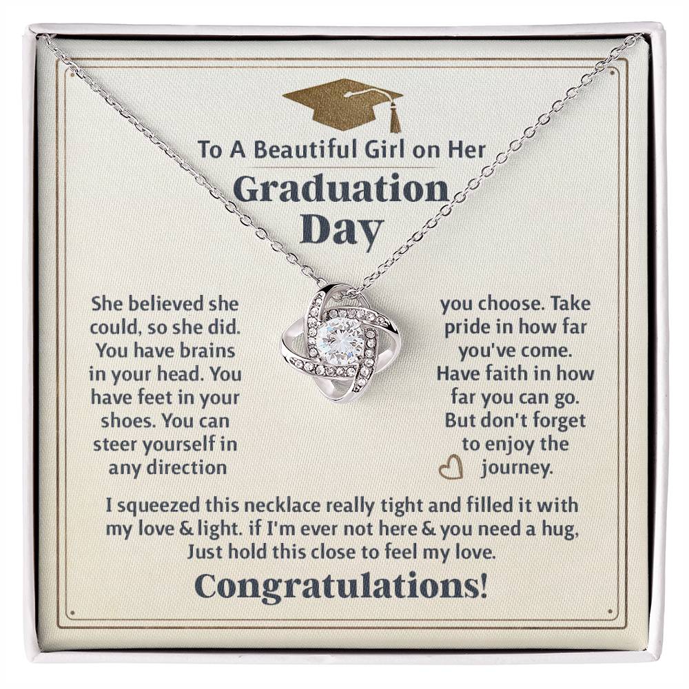GRADUATION FOR HER BELIEVED LOVE KNOT NECKLACE