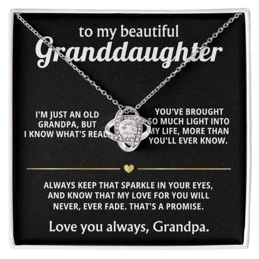To My Dearest Granddaughter, You light up my life.