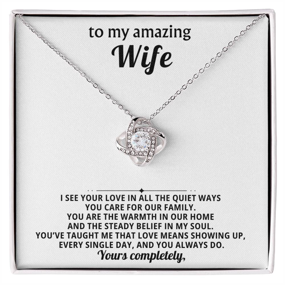 To my amazing wife, I see your love in all the quiet ways you care for our family