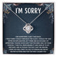 I'M SORRY POOR CHOICES LOVE KNOT NECKLACE GIFT SET