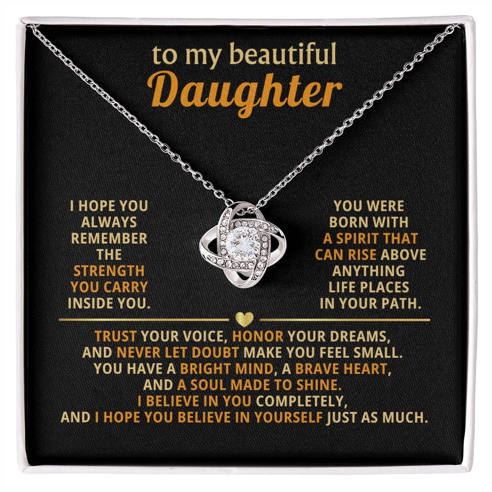 To my beautiful Daughter, Trust your voice, honor your dreams