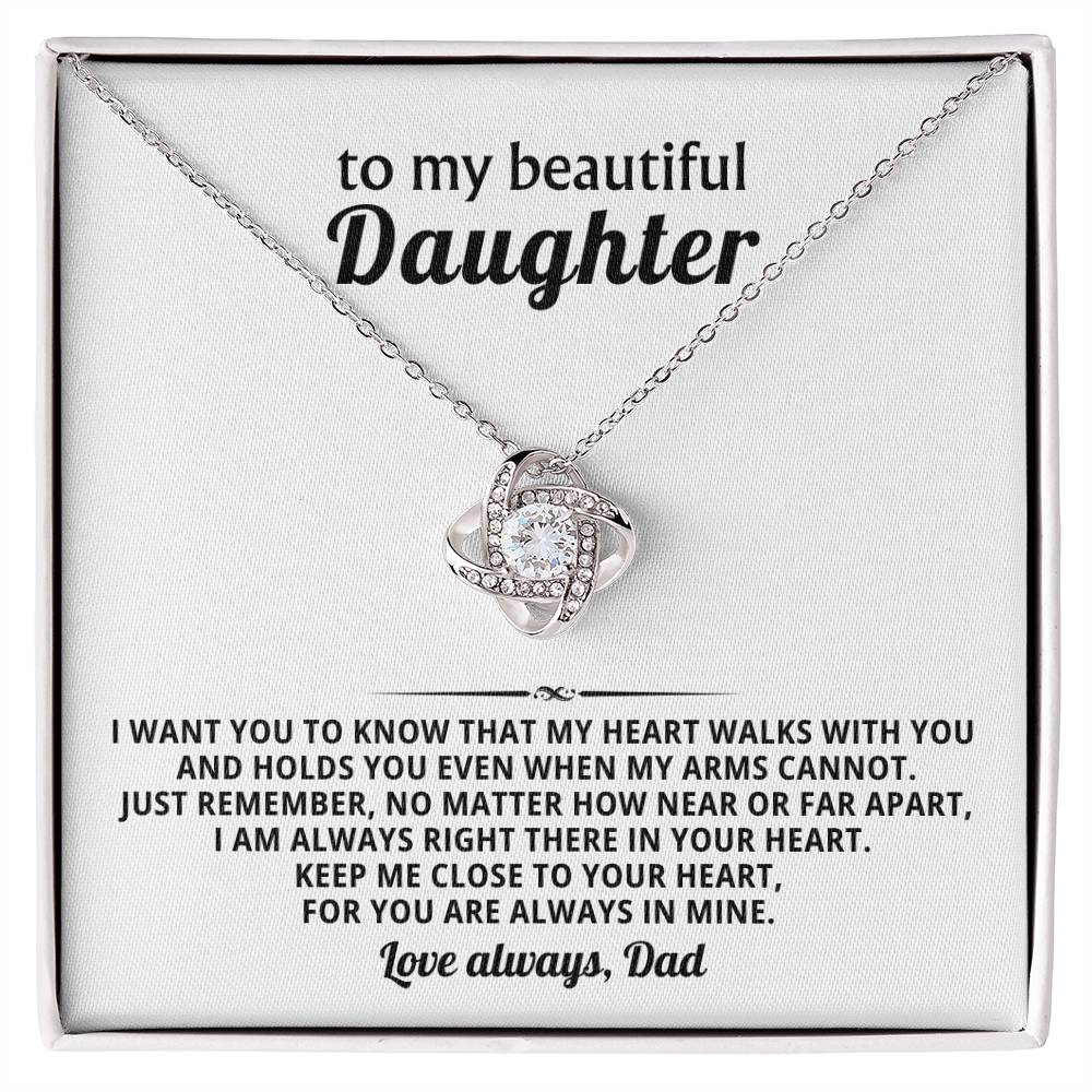 To my beautiful Daughter, I am always right there in your heart