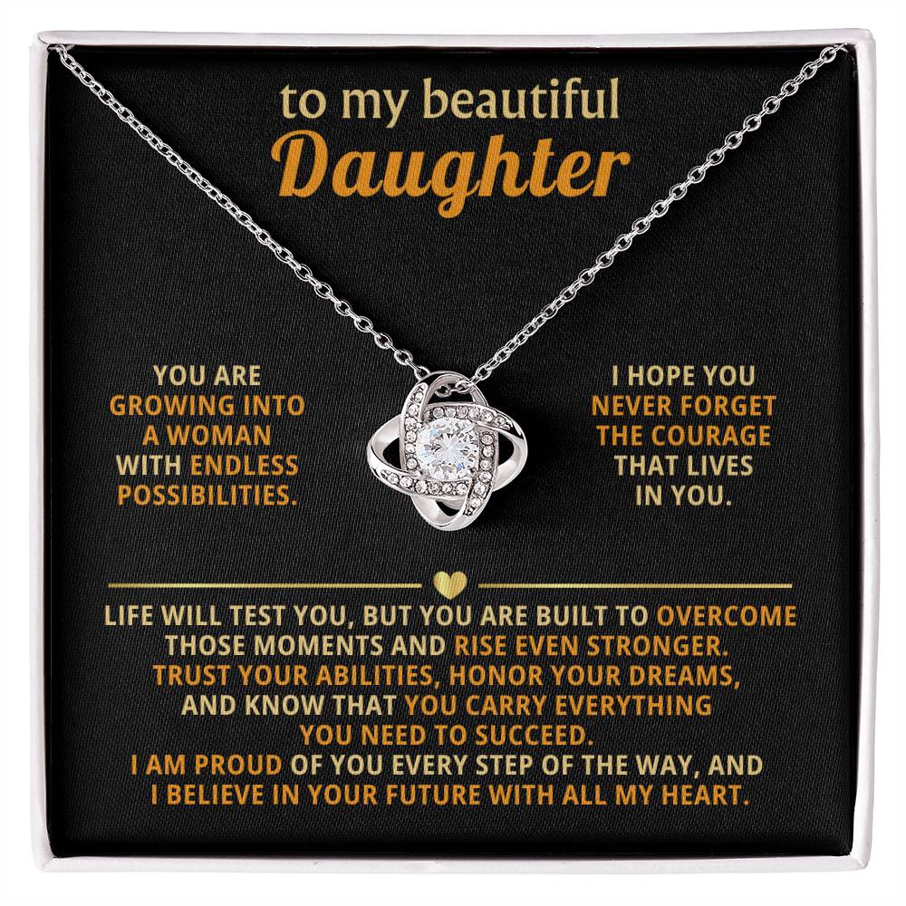 To my beautiful Daughter,You are growing into a woman with endless possibilities