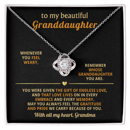 To my beautiful Granddaughter, You were given the gift of endless love