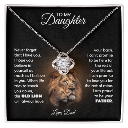 TO MY DAUGHTER THIS LION LOVE KNOT