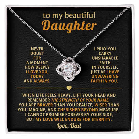 To my beautiful Daughter, I pray you carry unshakable faith in yourself