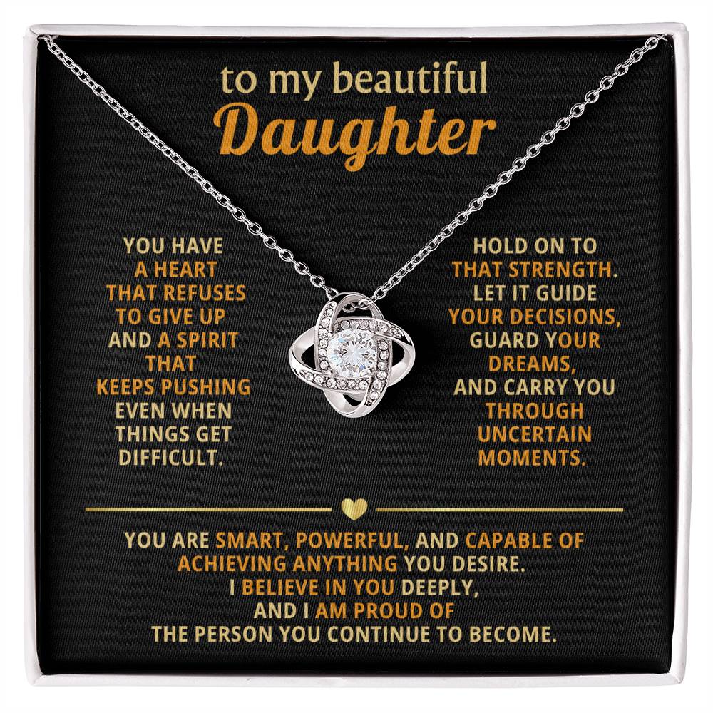 To my beautiful Daughter,I believe in you deeply