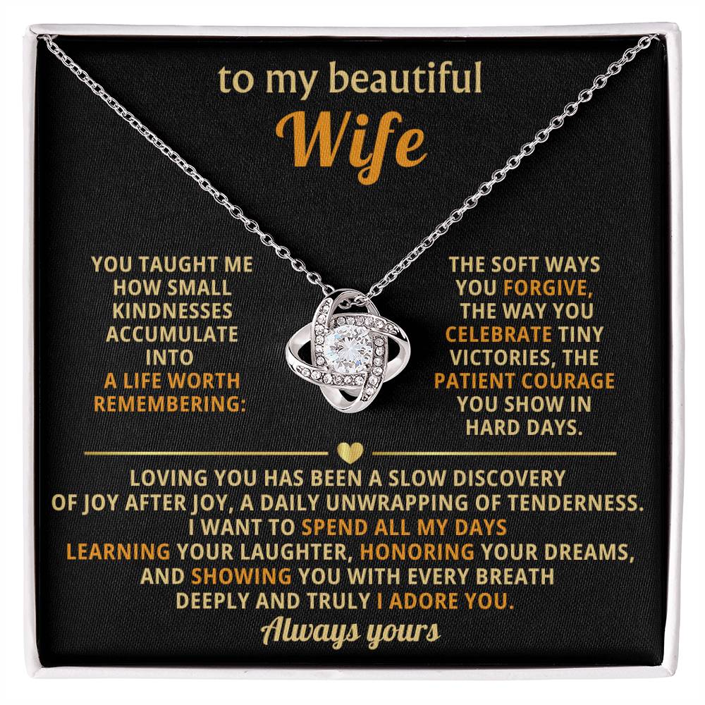 To my beautiful Wife,  Loving you has been a slow discovery of joy after joy