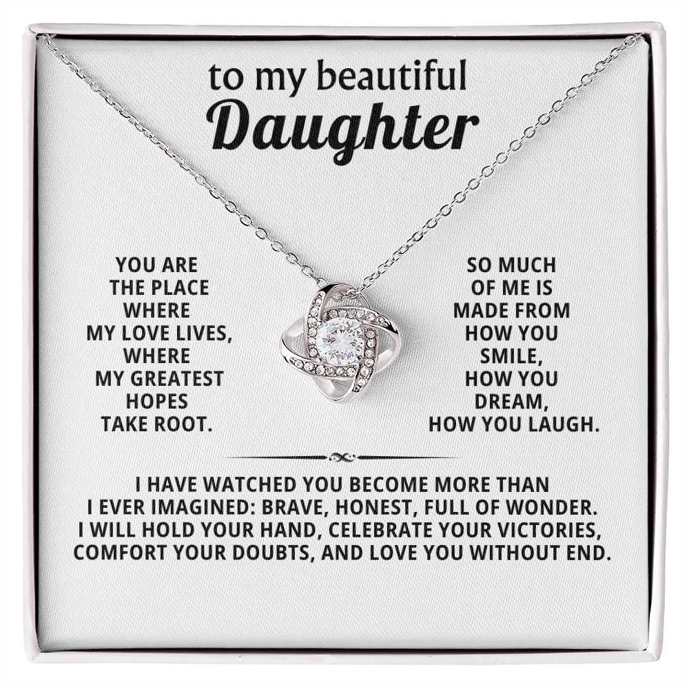 To my beautiful daughter, You are the place where my love lives