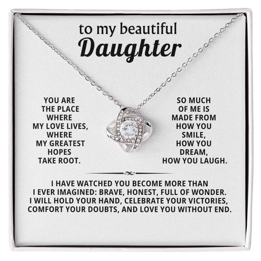 To my beautiful daughter, You are the place where my love lives