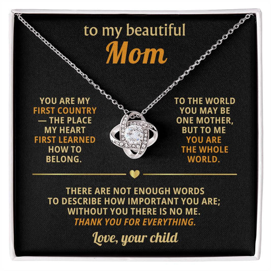 To my beautiful Mom, without you there is no me