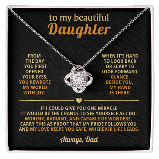 To my beautiful Daughter, You rewrote my world with joy