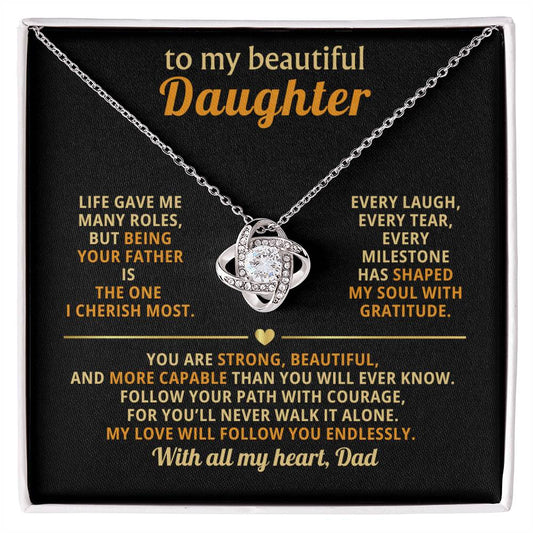 To my beautiful Daughter - Life gave me many roles, but being your father is the one I cherish most