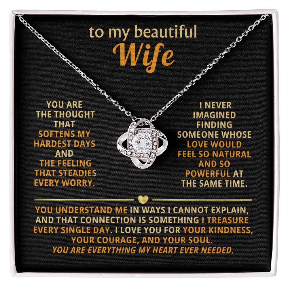 To my beautiful wife, You are the thought that softens my hardest days