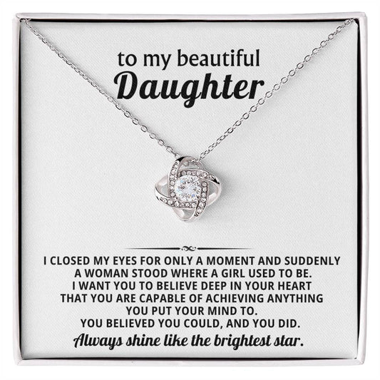 To my beautiful Daughter,  I want you to believe deep in your heart